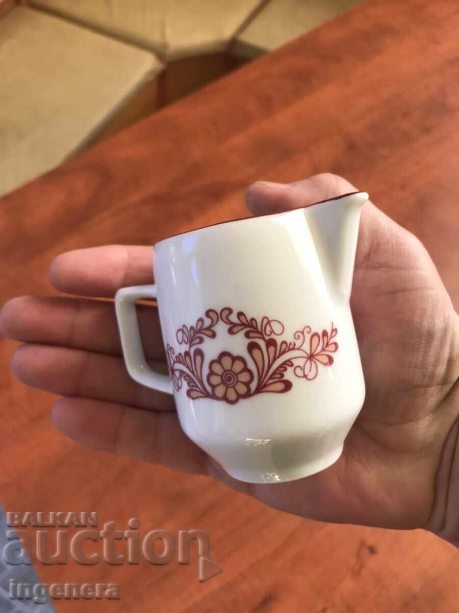 PORCELAIN JUG MILK JUG-BULGARIA with price 6.00 BGN | € 3.07 PORCELAIN JUG MILK JUG-BULGARIA with price 6.00 BGN | € 3.07