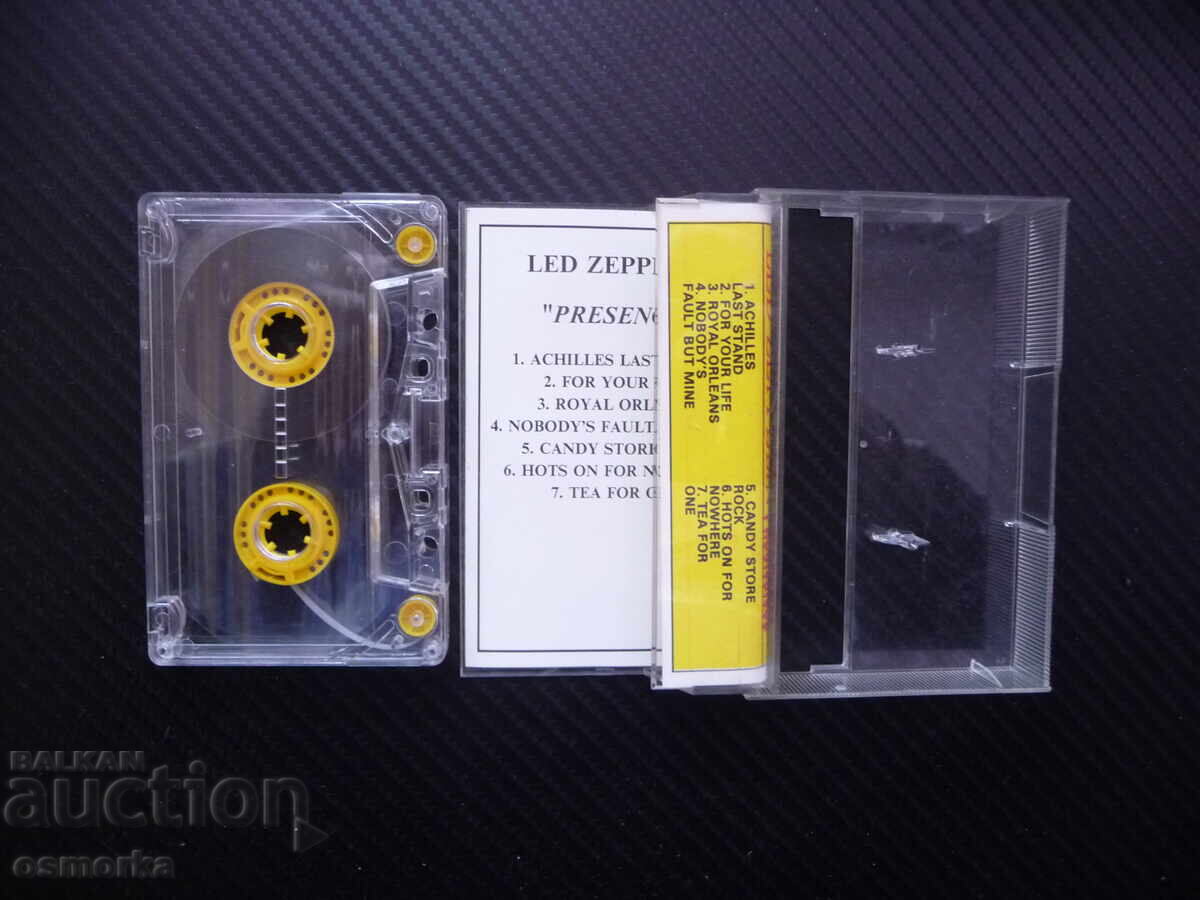 Led Zeppelin Presence Led Zeppelin rock and roll music cassette with price 12.00 BGN | € 6.14 Led Zeppelin Presence Led Zeppelin rock and roll music cassette with price 12.00 BGN | € 6.14