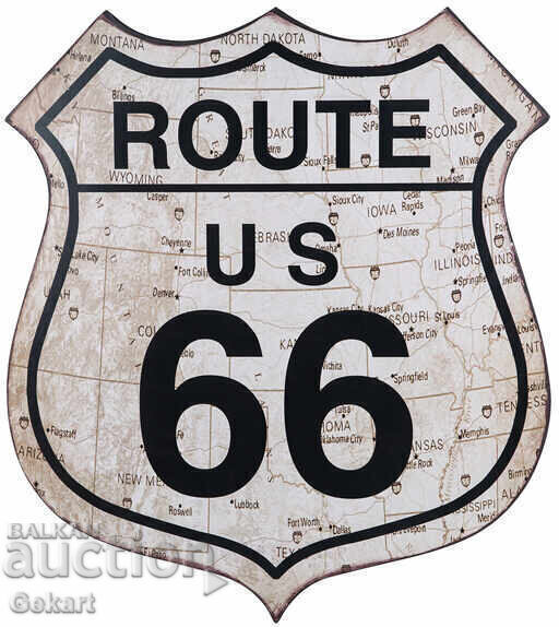 Метална Табела ROUTE 66 US MAP с цена 77.00 лв. | € 39.37 Метална Табела ROUTE 66 US MAP с цена 77.00 лв. | € 39.37
