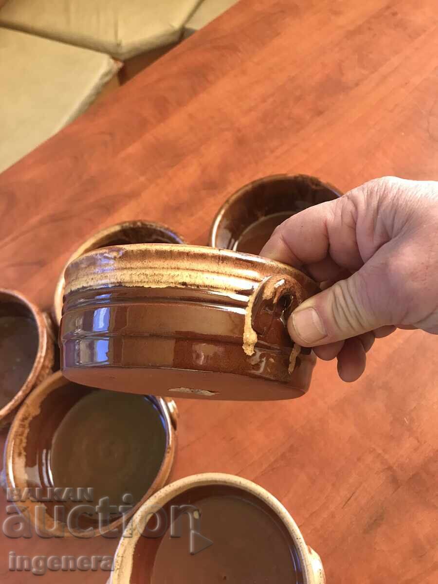 CERAMIC BOWL CAKE PANELS - 6 PCS. NEW - 5