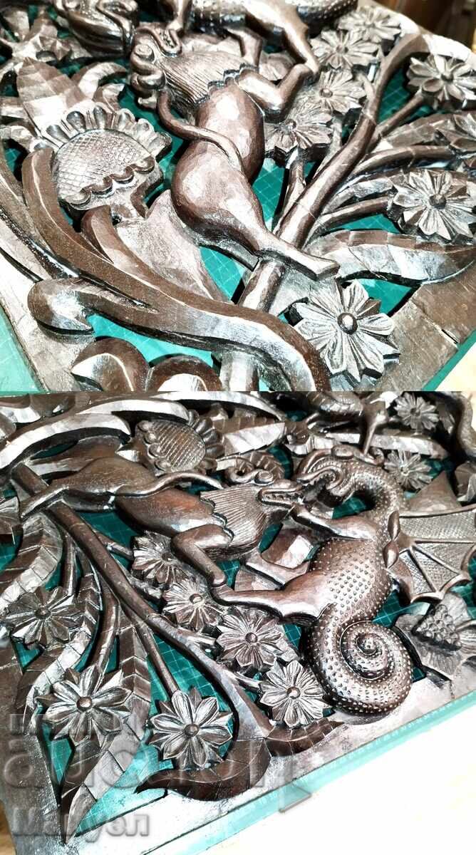 Licitație Sculptură veche în lemn - motive bisericești.