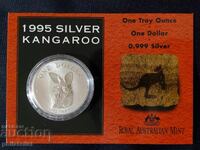 Australia 1995 - 1 Dollar Kangaroo RAM - 1 OZ Silver Coin