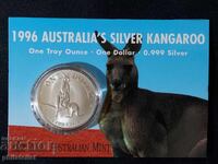 Australia 1996 1 Dollar – Kangaroo RAM - 1 OZ Silver Coin