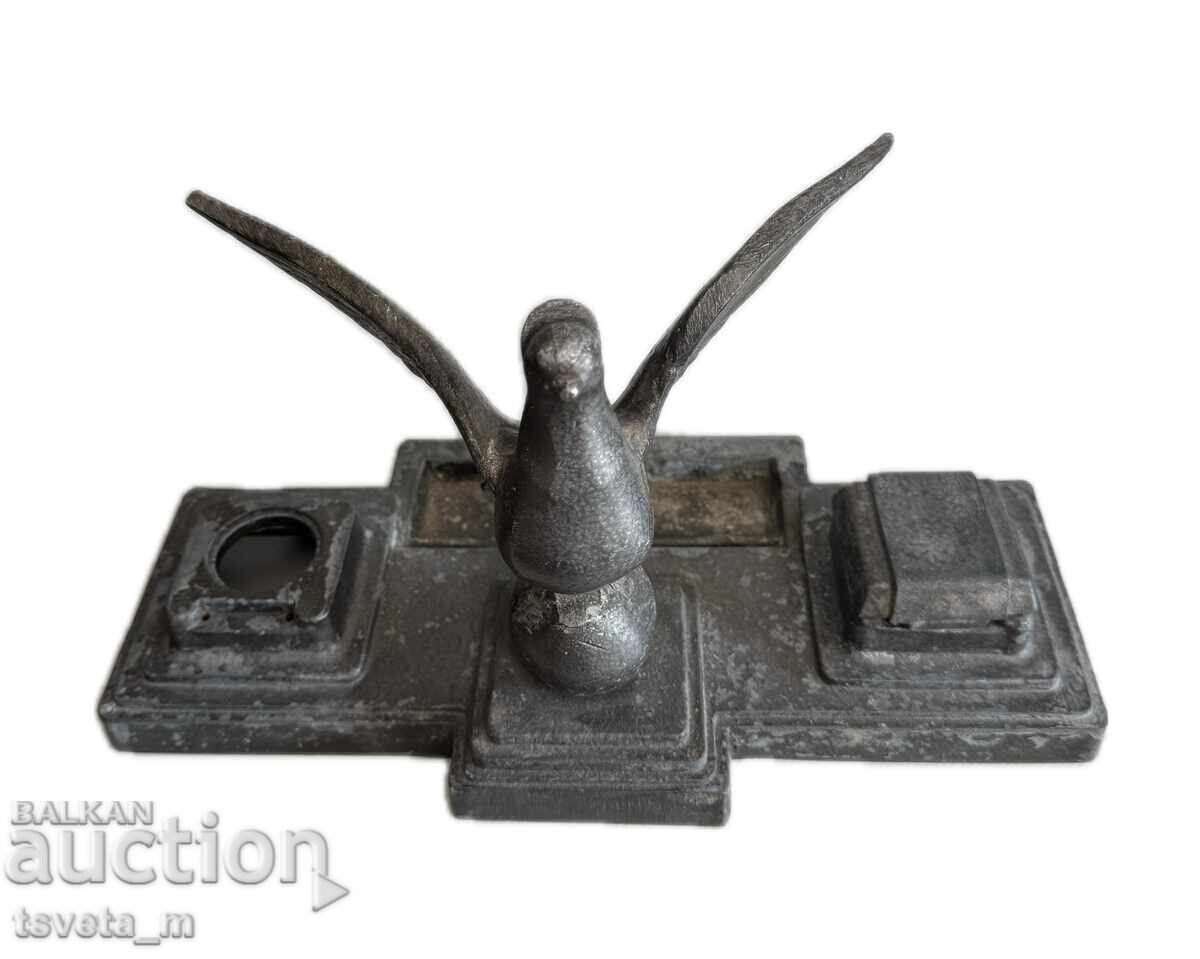 Auction Antique metal inkwell, Kingdom of Bulgaria Auction Antique metal inkwell, Kingdom of Bulgaria