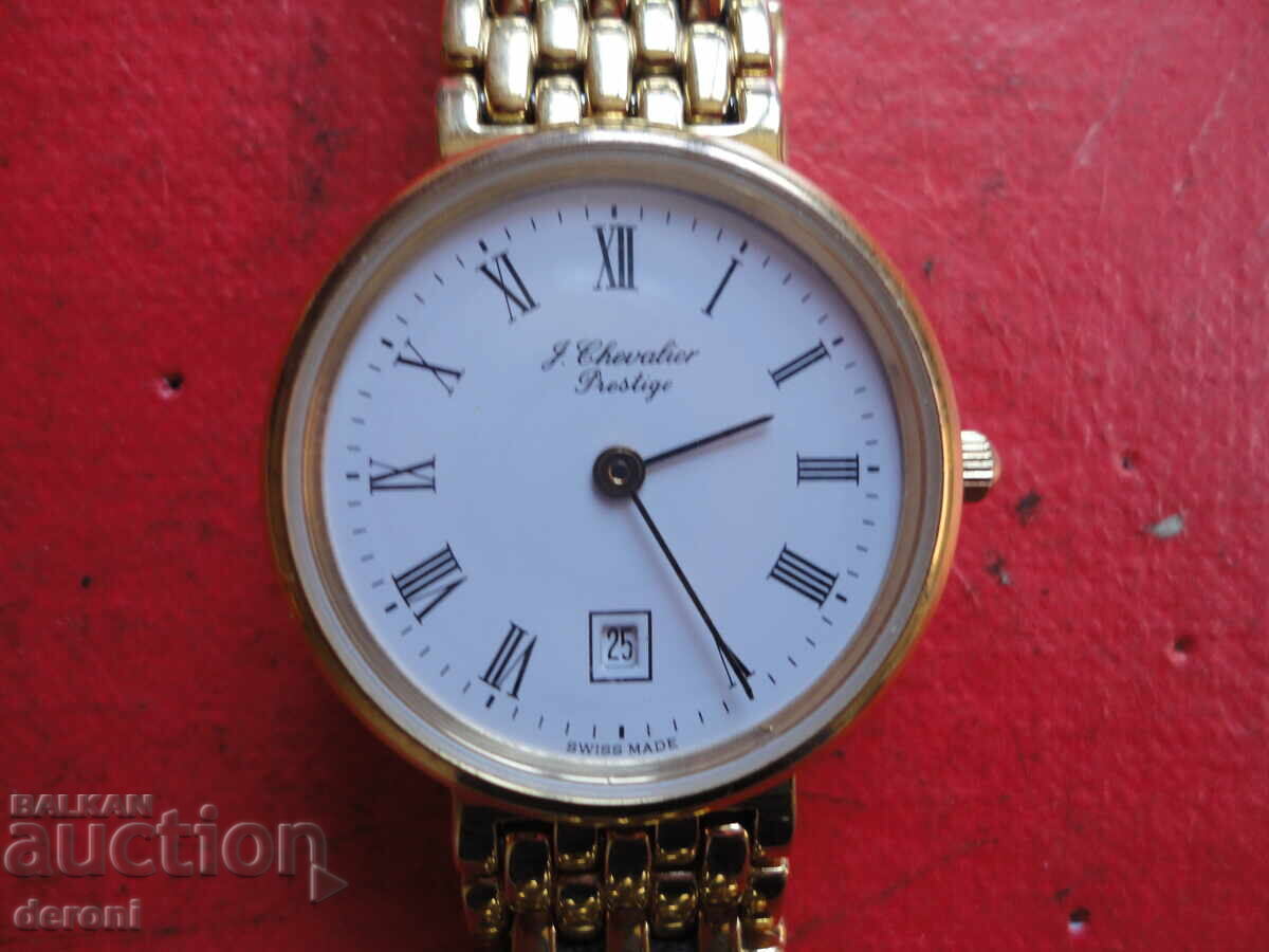 Gold-plated ladies' Swiss watch Chevalier Prestige with price 120.00 BGN | € 61.36 Gold-plated ladies' Swiss watch Chevalier Prestige with price 120.00 BGN | € 61.36