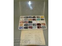 Soviet Russian collection of 30 minerals, box