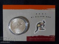 Australia 2001 1 Dollar – Kangaroo RAM - 1 OZ Silver Coin