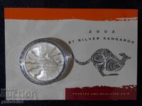 Australia 2002 1 Dollar – Kangaroo RAM - 1 OZ Silver Coin