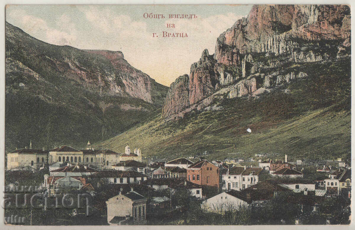 България, Враца, Общ изглед, пътувала, 1910 г.