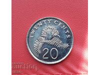 Singapore-20 cents 2011