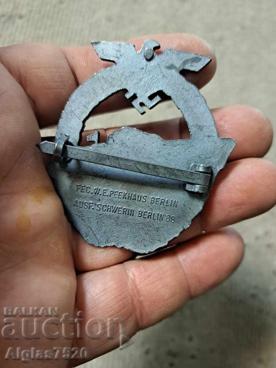 Auction Silver-plated breastplate "Krigsmarine" Auction Silver-plated breastplate "Krigsmarine"