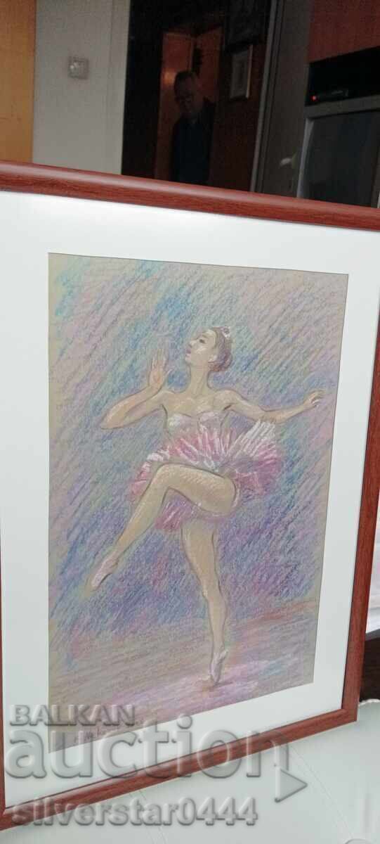Πίνακας Krastyu Nekezov-Burning-"Ballerina"-2006, παστέλ με τιμή € 80.00 | 156.47 BGN Πίνακας Krastyu Nekezov-Burning-"Ballerina"-2006, παστέλ με τιμή € 80.00 | 156.47 BGN