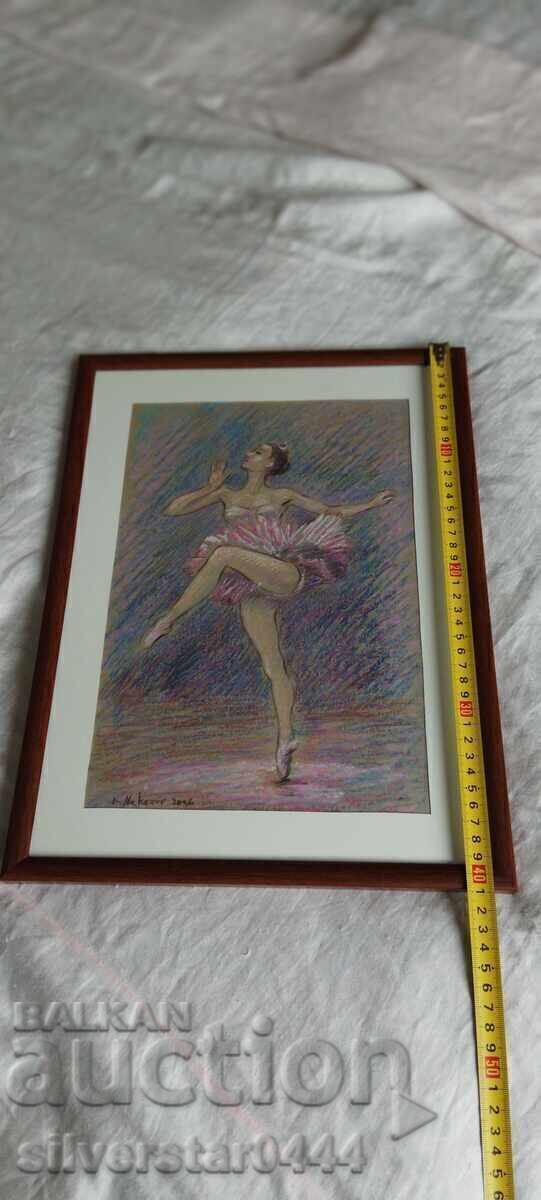 Πίνακας Krastyu Nekezov-Burning-"Ballerina"-2006, παστέλ - 6