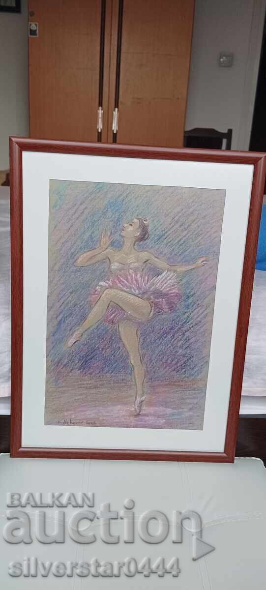 Πίνακας Krastyu Nekezov-Burning-"Ballerina"-2006, παστέλ Πίνακας Krastyu Nekezov-Burning-"Ballerina"-2006, παστέλ