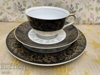 Triple tea set with markings