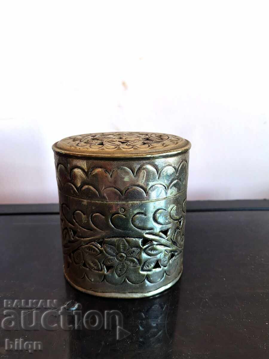 Old Silver Plated Dish Box Open 0.01 Cent.