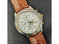 Japanese Men's Watch Pulsar World Time Chronograph Quartz