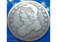 US 1/2 dollar 1826 50 cents Liberty silver