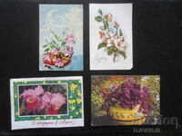 Old Russian greeting cards, 4 pieces