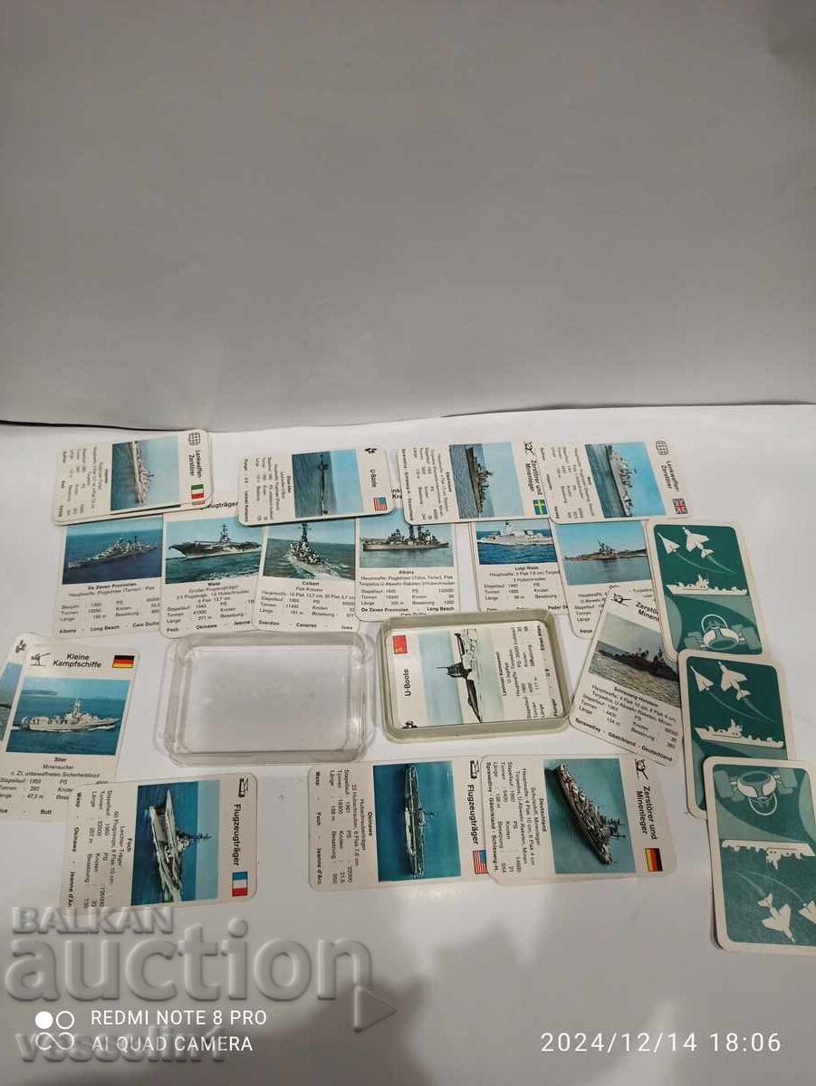 Old collectible cards from the 60s, ships, 32 pcs.