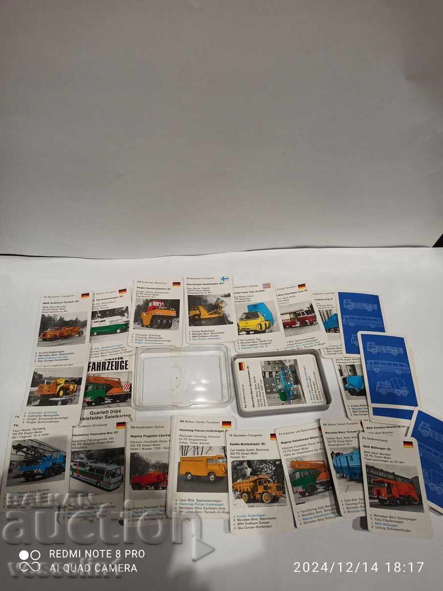 Old collector's cards from the 60s, truck routes, 32 pcs. Old collector's cards from the 60s, truck routes, 32 pcs.