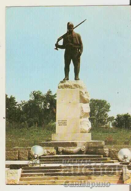 Map Bulgaria village of Stefan Karadjovo Yambol Monument*