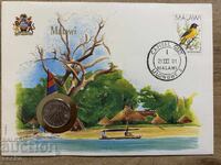 Postal envelope with coin /Numisbrief/ - Malawi - 1991