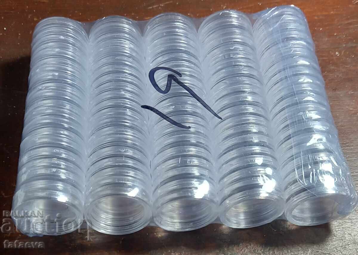 Coin capsules 19 mm, 100 pieces, new. Read the description.