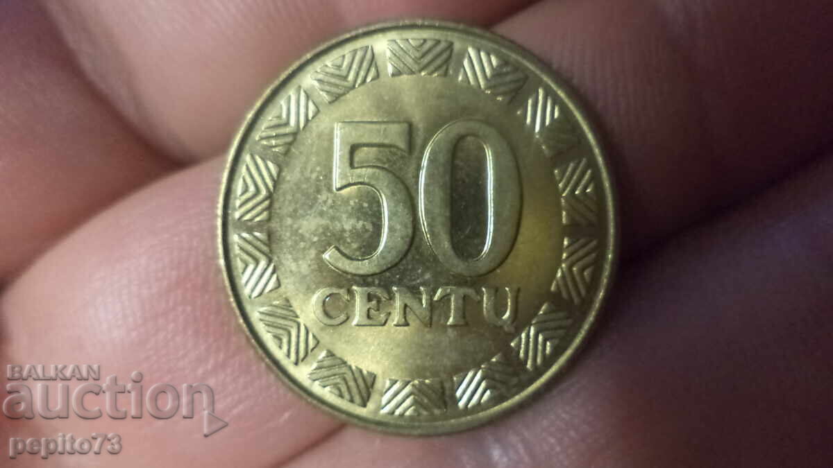 Lithuania 50 centas, 1997