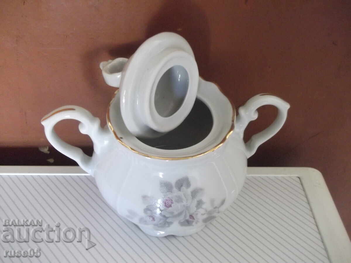 Porcelain sugar bowl with price 30.00 BGN | € 15.34 Porcelain sugar bowl with price 30.00 BGN | € 15.34