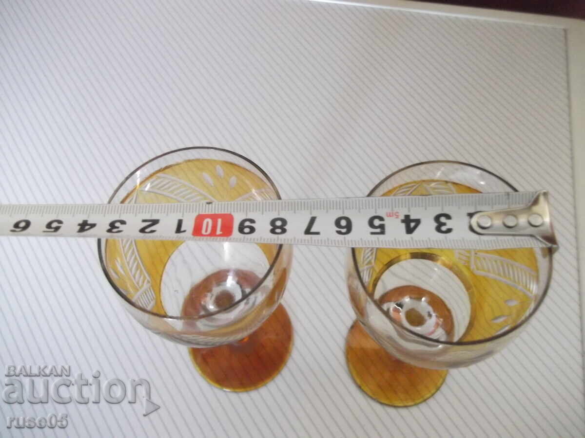 Lot of 2 glasses for alcoholic beverages - 1 with price 7.00 BGN | € 3.58 Lot of 2 glasses for alcoholic beverages - 1 with price 7.00 BGN | € 3.58