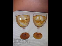 Lot of 2 glasses for alcoholic beverages - 1