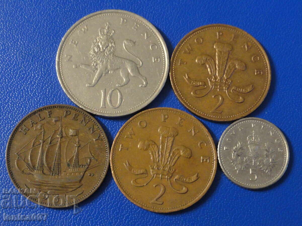 Delivery of Great Britain - Coins (5 pieces) Delivery of Great Britain - Coins (5 pieces)