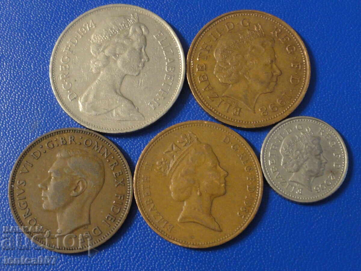 Great Britain - Coins (5 pieces) - 5 Great Britain - Coins (5 pieces) - 5