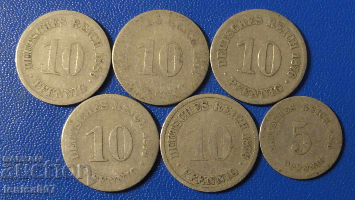Germany - Imperial coins (6 pieces) with price 6.40 BGN | € 3.27 Germany - Imperial coins (6 pieces) with price 6.40 BGN | € 3.27