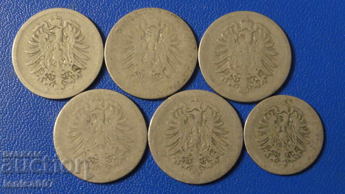Germany - Imperial coins (6 pieces) Germany - Imperial coins (6 pieces)