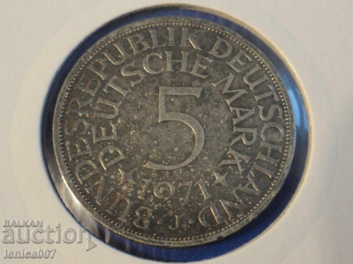 Германия 1971г. - 5 марки (J) с цена 20.00 лв. | € 10.23 Германия 1971г. - 5 марки (J) с цена 20.00 лв. | € 10.23