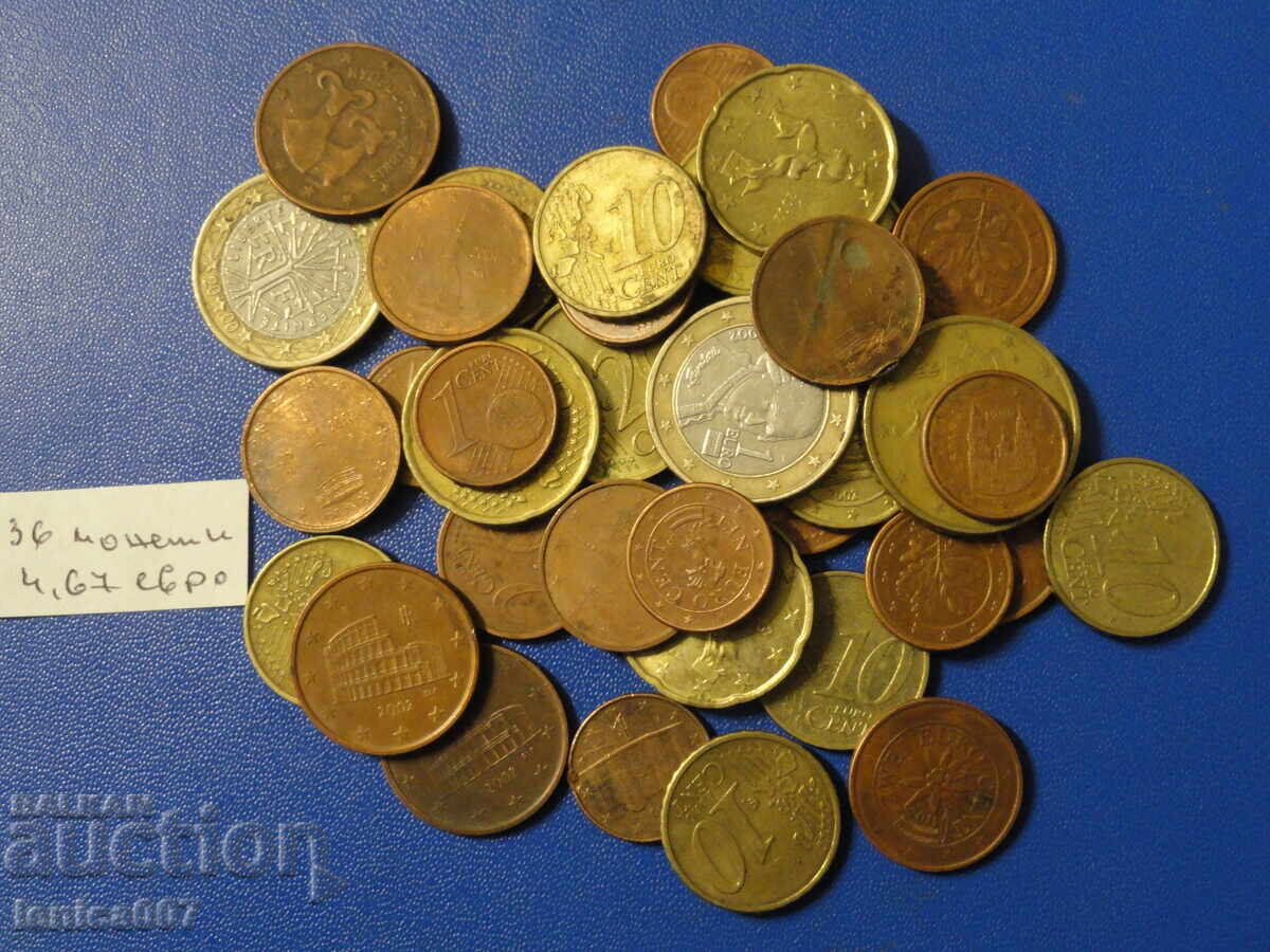 Euro coins (36 pieces) = 4.67 EUR