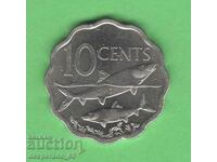 (¯`'•.¸ 10 cenți 2007 BAHAMAS UNC ¸.•'´¯)