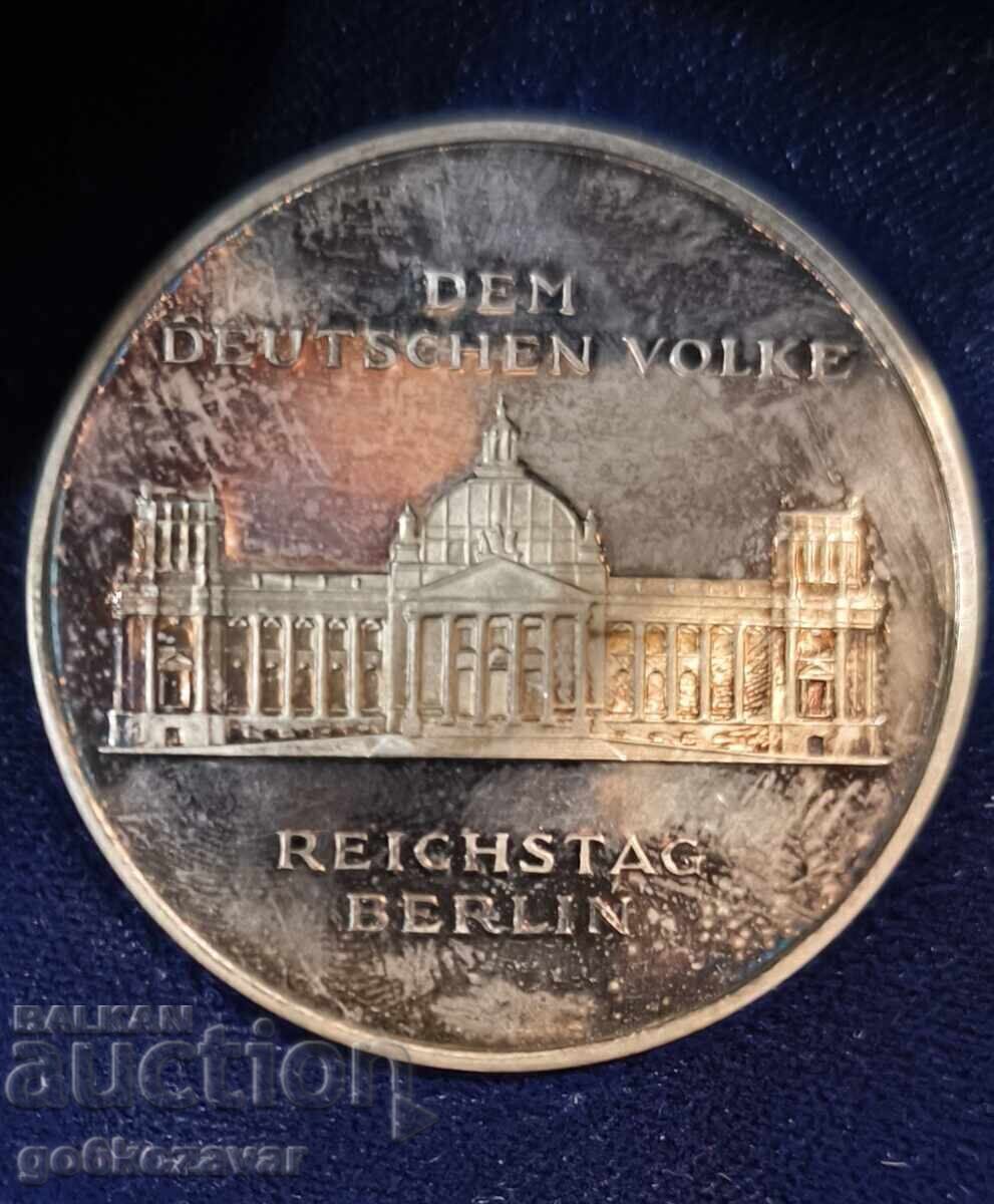 Reichstag Medal Berlin Silver 1000/1000 Proof Rare!