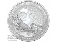 Tokelau 2024 – 5 Dollars – Crocodile - 1 OZ , Silver Coin