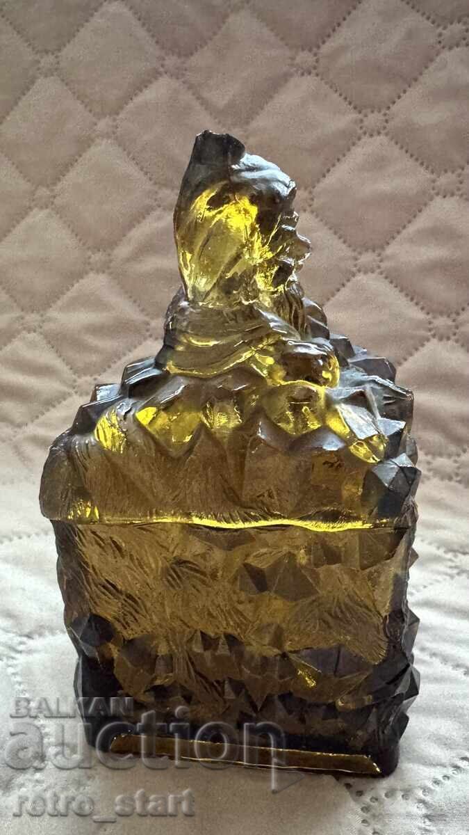 Παράδοση Παλιό χρωματιστό γυάλινο μπολ ζάχαρης