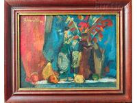 Painting "Still Life", 1997, artist Velyo Mitev (1948-2011)