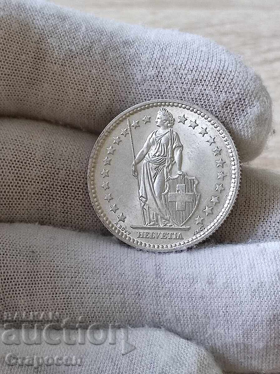 2 francs 1957 Switzerland with price 50.00 BGN | € 25.56