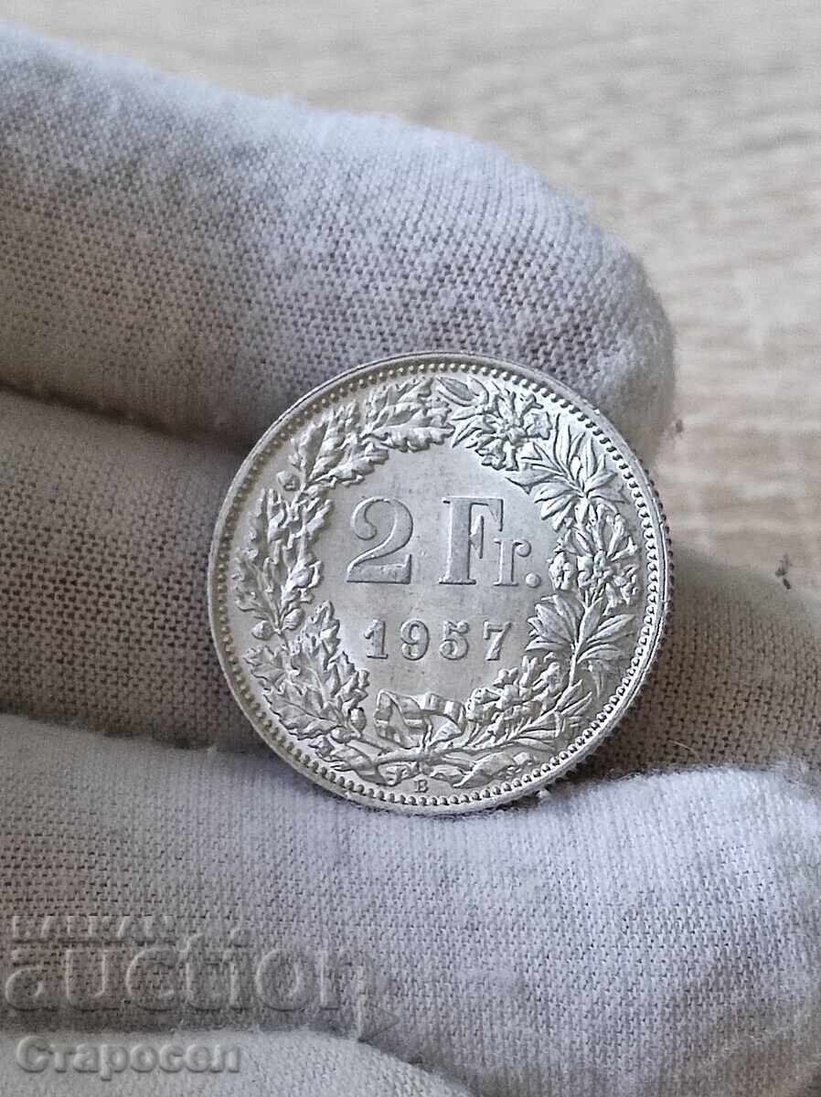 2 φράγκα 1957 Ελβετία