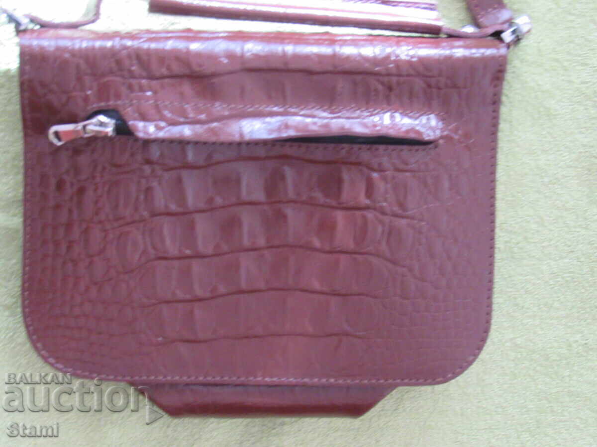 Genuine leather handbag, new - 6