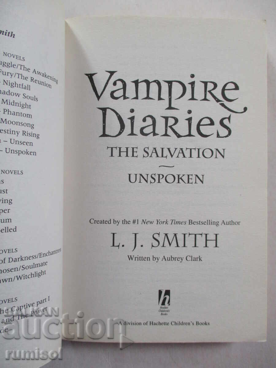 Auction  The Vampire Diaries: The Salvation 2: Unspoken, L.J. Smith