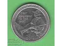 (¯`'•.¸ 25 cents 2016 D USA (Cumberland gap) aUNC¸.•'´¯)