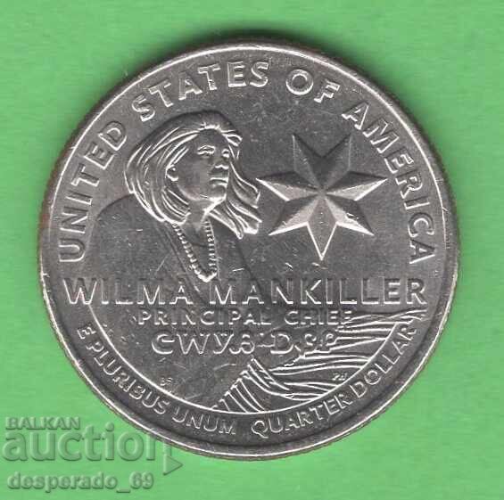 (¯`'•.¸ 25 cents 2022 P USA (Wilma Mankiller) aUNC