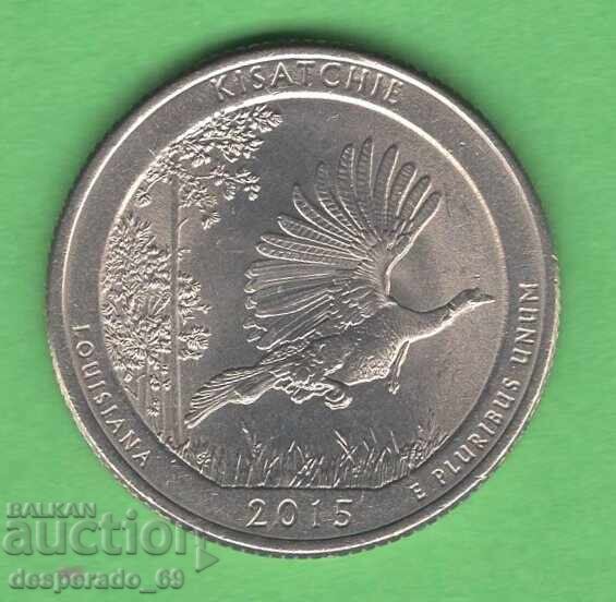 (¯`'•.¸ 25 de cenți 2015 P SUA (Kisatchie) UNC- ¸.•'´¯)